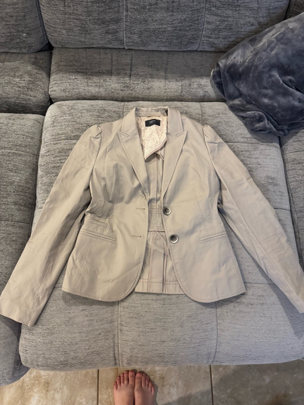 Esprit Stone Beige Tailored Women's Blazer